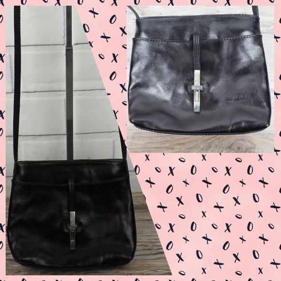 florence Handbags - Florence Black leather crossbody bag silver lock